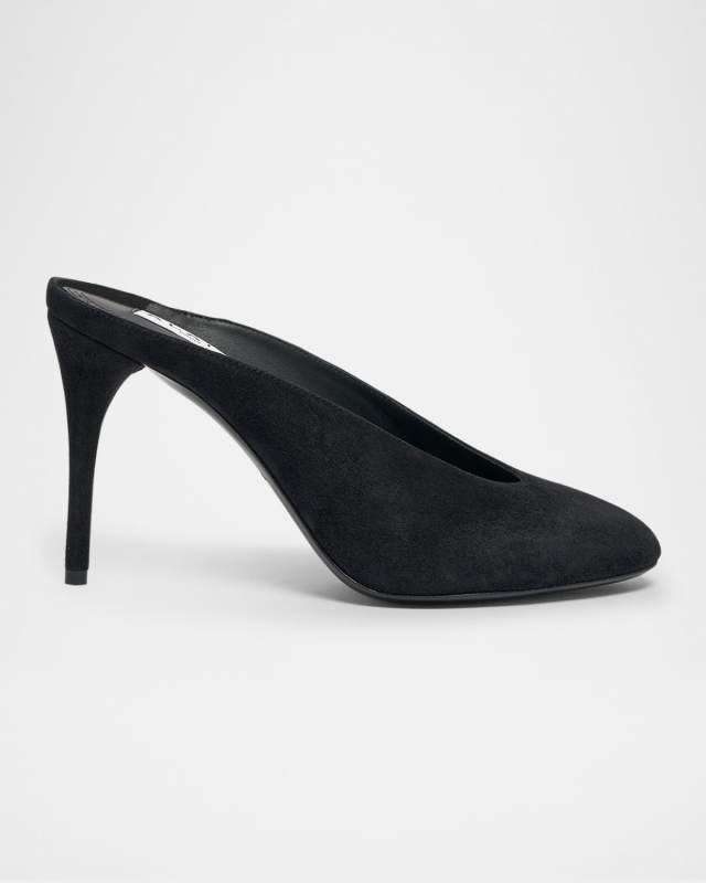 Decolette Suede Mules
